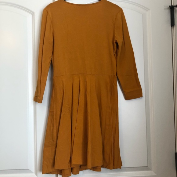 Forever 21 mustard yellow wrap dress - Picture 2 of 4